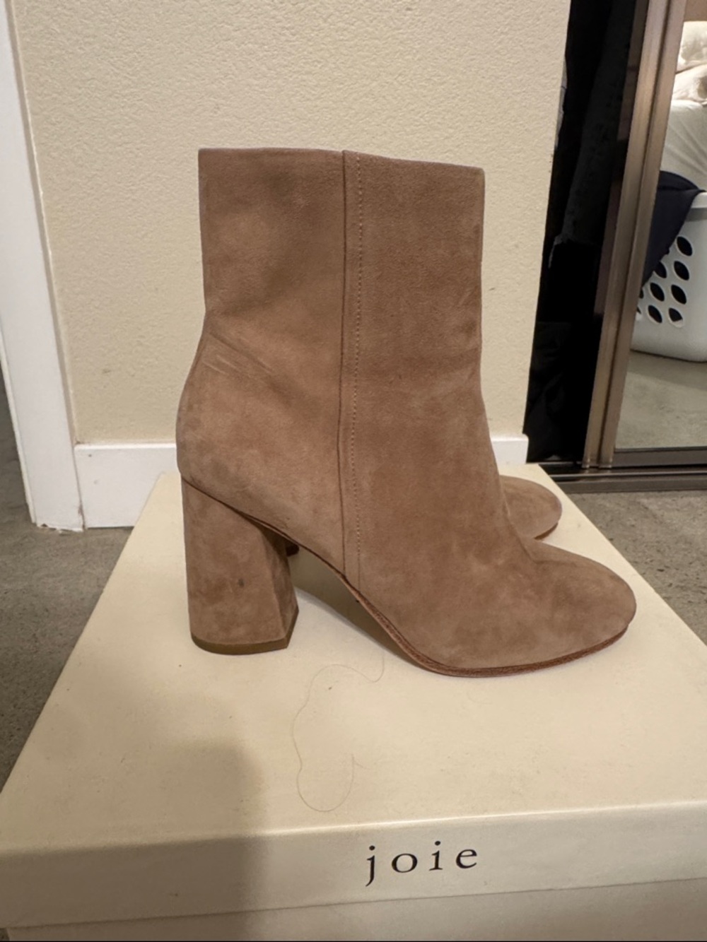 Joie Suede Ankle Boots in Taupe - Picture 2 of 4